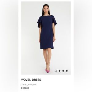 Paule Ka blue satin dress Size FR44 / US12 NWT